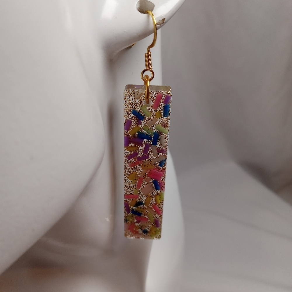 Colorful Sprinkle Earrings - Picture 4 of 5